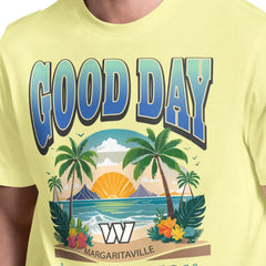 Washington Commanders Margaritaville Good Day T-Shirt - Yellow for sale