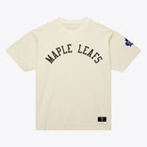 Toronto Maple Leafs Mitchell & Ness Unisex Arched Team T-Shirt - Cream T-shirts
