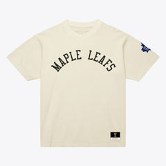 Toronto Maple Leafs Mitchell & Ness Unisex Arched Team T-Shirt - Cream T-shirts