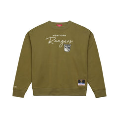New York Rangers Mitchell & Ness Women's Fleece Sweatshirt - Hunter Green Sweatshirts