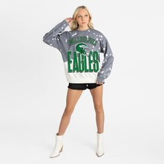 Philadelphia Eagles Gameday Couture Women's Arch Rivals Faded Wash Sweatshirt - Gray sale
