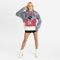 Atlanta Falcons Gameday Couture Women's Arch Rivals Faded Wash Sweatshirt - Gray cheap
