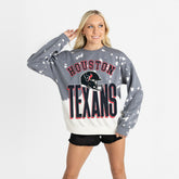 Houston Texans Gameday Couture Women's Arch Rivals Faded Wash Sweatshirt - Gray discount