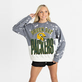Green Bay Packers Gameday Couture Women's Arch Rivals Faded Wash Sweatshirt - Gray cheap
