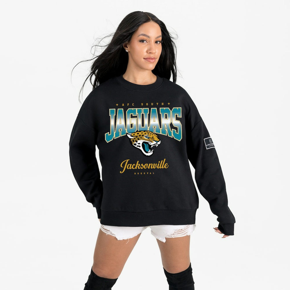 Jacksonville Jaguars Gameday Couture Women's Powerhouse Play Premium Fleece Sweatshirt - Black online
