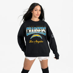Los Angeles Chargers Gameday Couture Women's Powerhouse Play Premium Fleece Sweatshirt - Black for sale