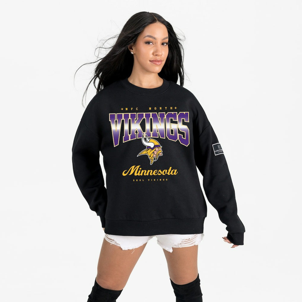 Minnesota Vikings Gameday Couture Women's Powerhouse Play Premium Fleece Sweatshirt - Black outlet
