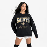 New Orleans Saints Gameday Couture Women's Powerhouse Play Premium Fleece Sweatshirt - Black on sale