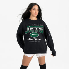 New York Jets Gameday Couture Women's Powerhouse Play Premium Fleece Sweatshirt - Black discount