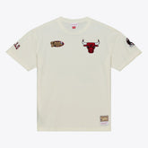 Chicago Bulls Hardwood Classics Chainstitch Premium T-Shirt sale - Cream online