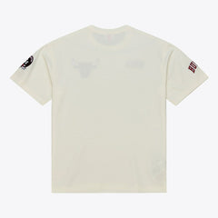 Chicago Bulls Hardwood Classics Chainstitch Premium T-Shirt sale - Cream online