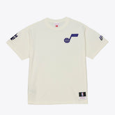 Utah Jazz Hardwood Classics Chainstitch Premium T-Shirt - Cream online