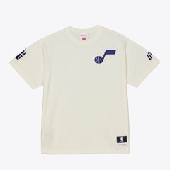Utah Jazz Hardwood Classics Chainstitch Premium T-Shirt - Cream online