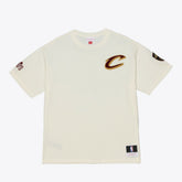 Cleveland Cavaliers Hardwood Classics Chainstitch Premium T-Shirt sale - Cream discount