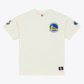 Golden State Warriors Hardwood Classics Chainstitch Premium T-Shirt sale - Cream cheap