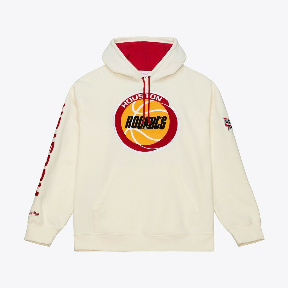 Houston Rockets Hardwood Classics Chainstitch Premium Fleece Hoodie - Cream online