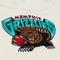 Memphis Grizzlies Hardwood Classics Chainstitch Premium Fleece Hoodie - Cream cheap
