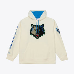 Minnesota Timberwolves Hardwood Classics Chainstitch Premium Fleece Hoodie - Cream cheap
