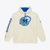 Dallas Mavericks Hardwood Classics Chainstitch Premium Fleece Hoodie sale - Cream for sale