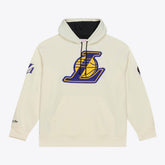 Los Angeles Lakers Hardwood Classics Chainstitch Premium Fleece Hoodie - Cream shop
