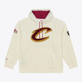Cleveland Cavaliers Hardwood Classics Chainstitch Premium Fleece Hoodie sale - Cream for sale