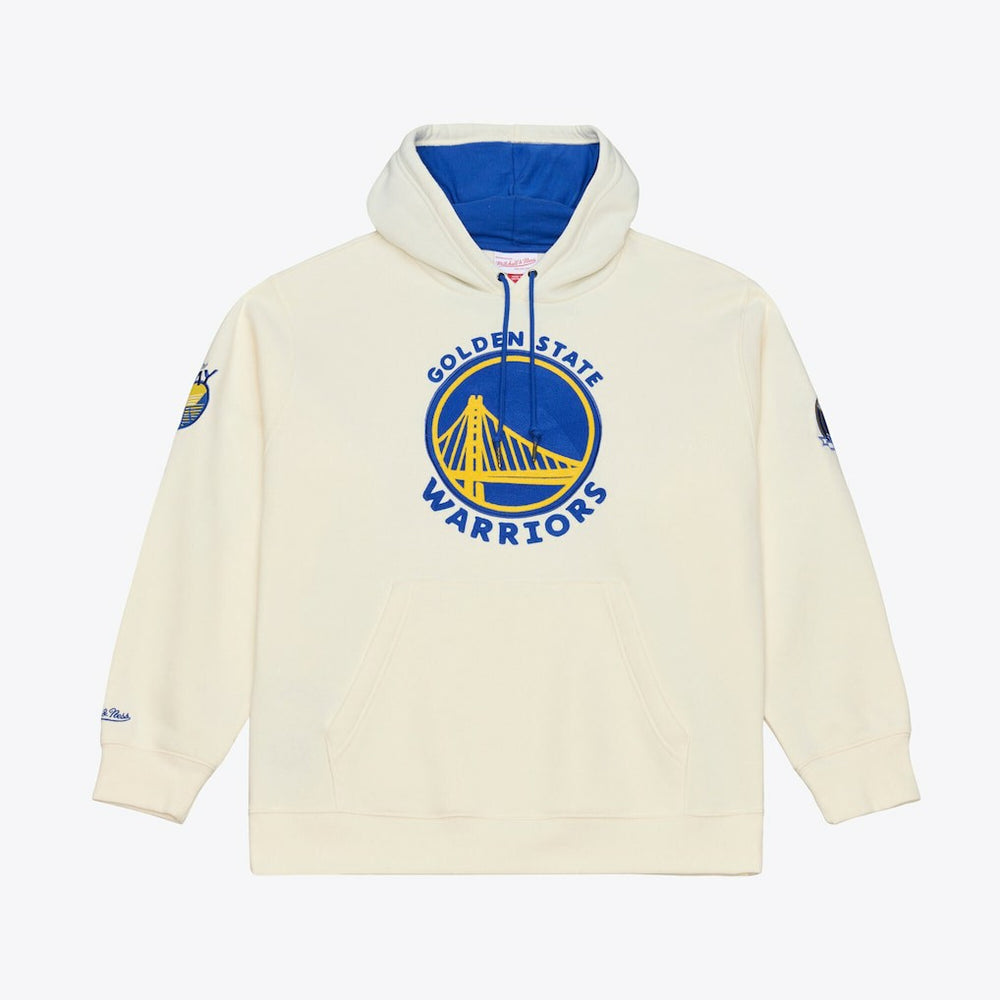 Golden State Warriors Hardwood Classics Chainstitch Premium Fleece Hoodie sale - Cream on sale