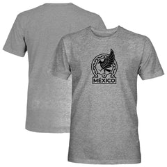 Mexico National Team 1863FC Mono Badge Vintage Tri-Blend T-Shirt for sale - Gray
