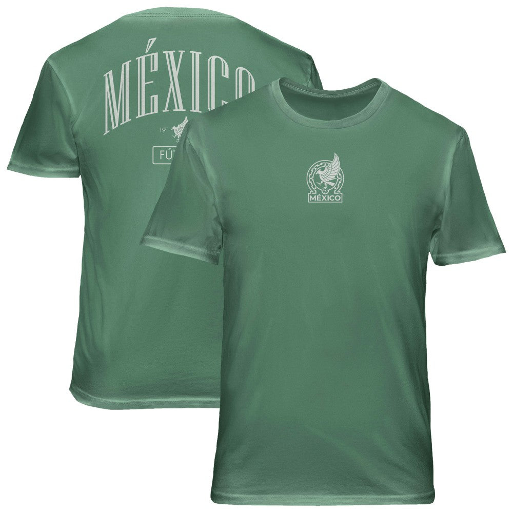 Mexico National Team 1863FC Back Wordmark Soft Wash T-Shirt for sale - Green