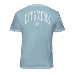 Manchester City 1863FC Back Wordmark Soft Wash T-Shirt Discount - Light Blue