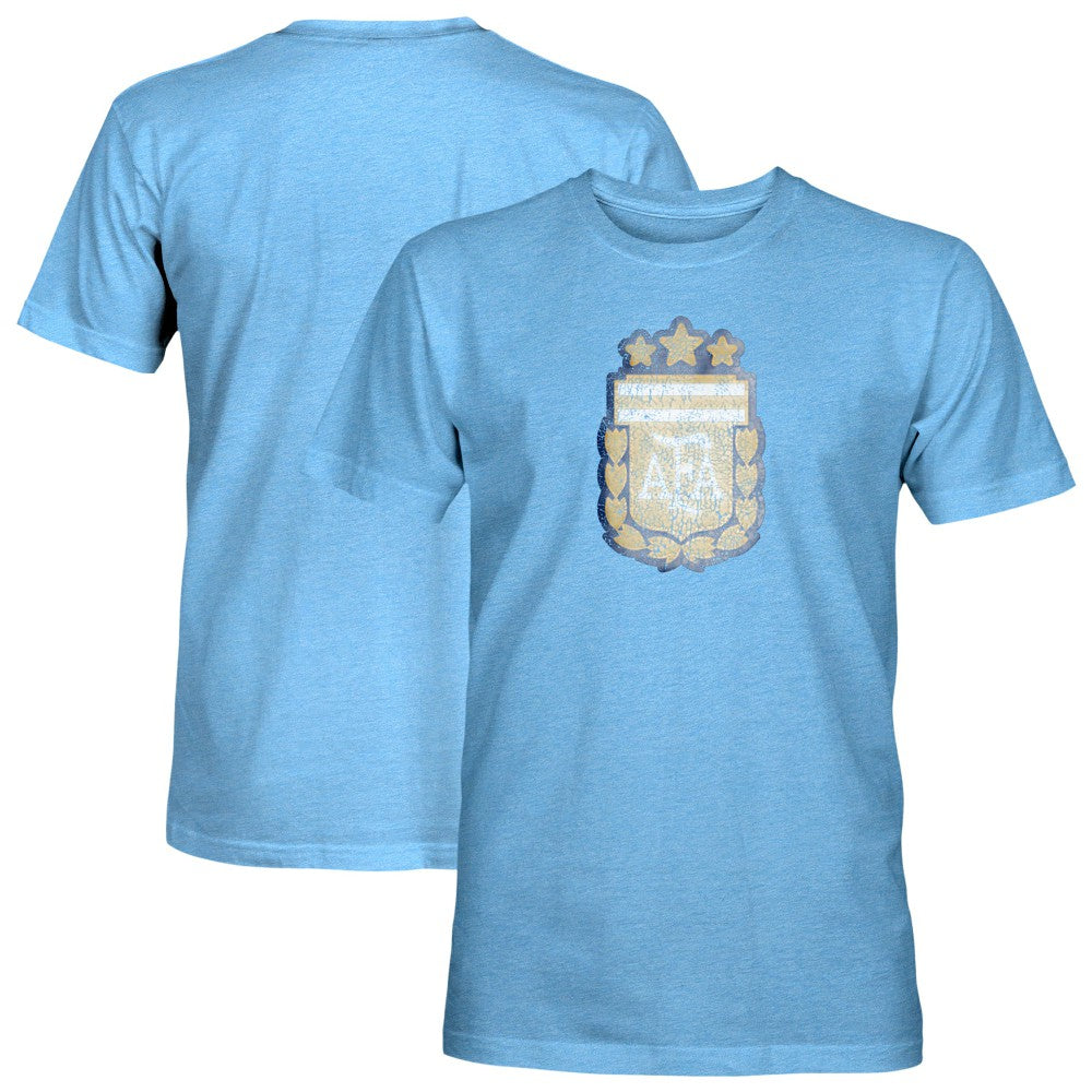Argentina National Team 1863FC Color Badge Tri-Blend T-Shirt for sale - Light Blue