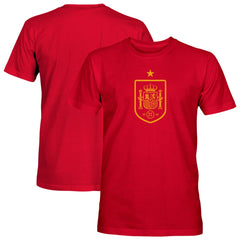 Spain National Team 1863FC Mono Badge T-Shirt for sale - Red