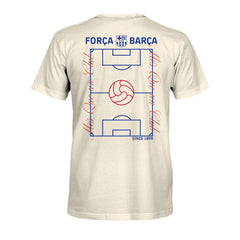 Barcelona 1863FC Own the Pitch Heavyweight T-Shirt on sale - Cream
