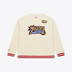 Philadelphia 76ers Hardwood Classics 76 Originals Collection Sweatshirt - Cream on sale