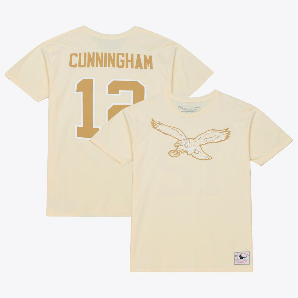 Randall Cunningham Philadelphia Eagles Sandman Name & Number T-Shirt - Cream on sale
