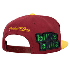 Cleveland Cavaliers x Billie Eilish Hardwood Classics Patch Snapback Hat sale - Wine/Gold cheap
