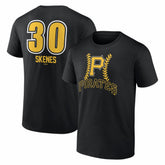 Paul Skenes Pittsburgh Pirates Fastball Player Name & Number T-Shirt Black