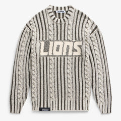Detroit Lions Off Season x NFL Unisex Cable Knit Sweater - Cream/Gray online