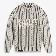 Philadelphia Eagles Off Season x NFL Unisex Cable Knit Sweater - Cream/Gray outlet