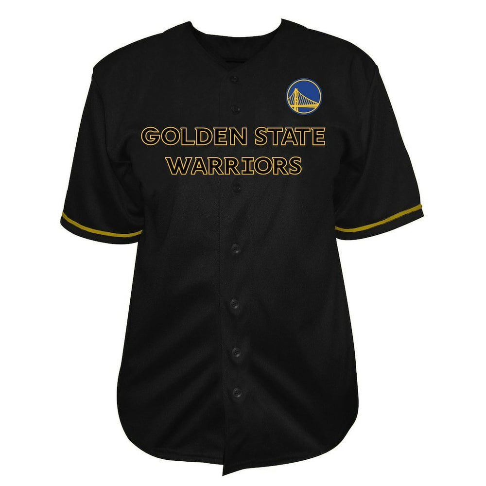 Golden State Warriors Big & Tall Pop Full-Button Jersey sale - Black discount