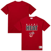Miami Heat Hardwood Classics Throw It Back Premium T-Shirt - Red shop