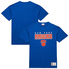 New York Knicks Hardwood Classics Throw It Back Premium T-Shirt - Blue shop