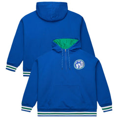 Minnesota Timberwolves Throw It Back Quilted Fleece Quarter-Zip Hoodie - Royal on sale