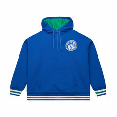 Minnesota Timberwolves Throw It Back Quilted Fleece Quarter-Zip Hoodie - Royal on sale