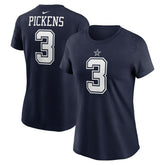 George Pickens Dallas Cowboys Women's Player Name & Number T-Shirt - Navy sale