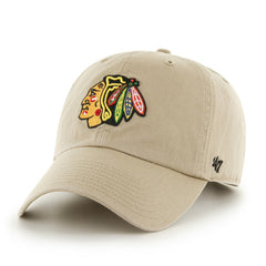 Chicago Blackhawks '47 Logo Clean Up Adjustable Hat - Khaki Hats