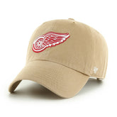 Detroit Red Wings '47 Logo Clean Up Adjustable Hat - Khaki Hats