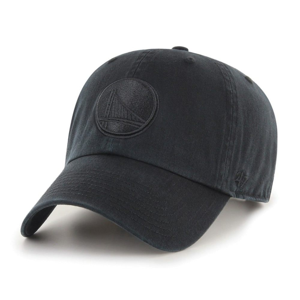 Golden State Warriors '47 Black on Black Clean Up Adjustable Hat sale