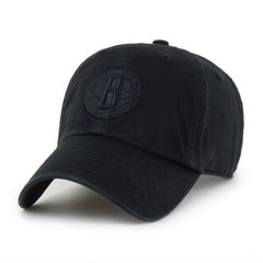 Brooklyn Nets '47 Black on Black Clean Up Adjustable Hat discount