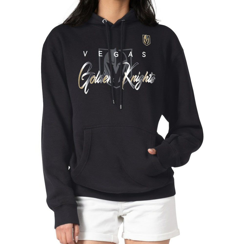 Vegas Golden Knights G-III 4Her by Carl Banks Shadow Logo Fleece Pullover Hoodie - Black Hoodies