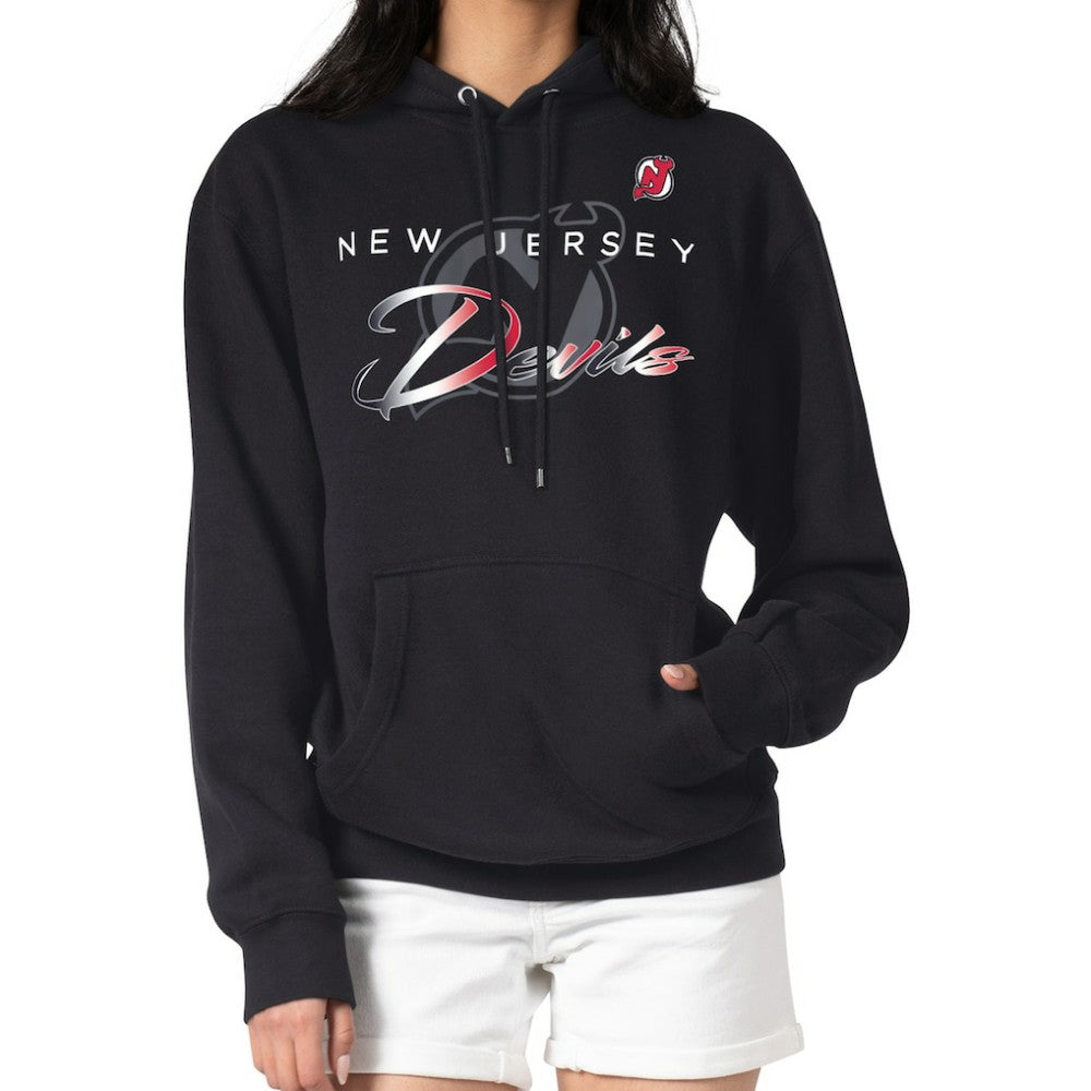 New Jersey Devils G-III 4Her by Carl Banks Shadow Logo Fleece Pullover Hoodie - Black Jerseys